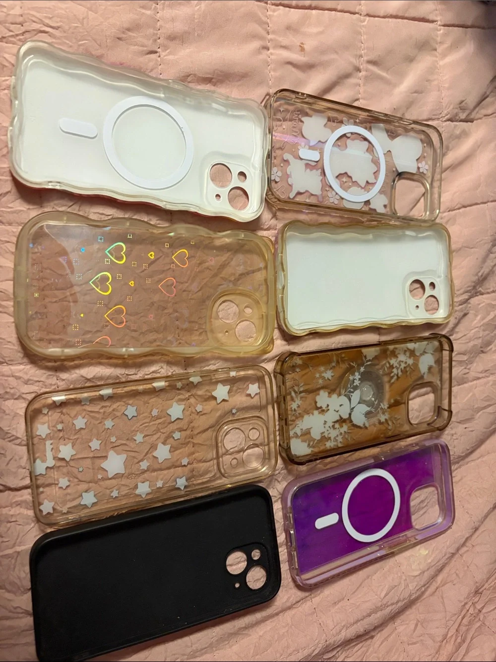 Assorted Girly Pink Floral & Glitter Phone Case Pack
